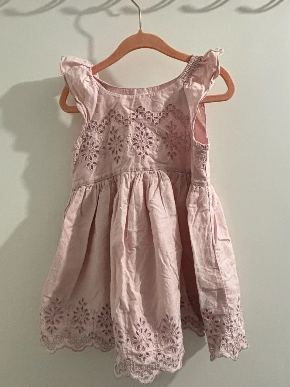 GAP Light Pink Eyelet Ruffle Dress for Girls